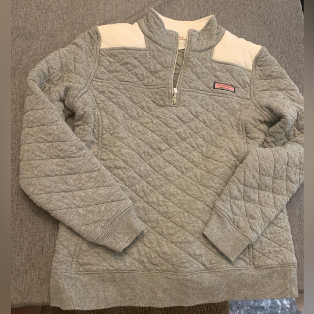 Vineyard Vines Quilted Sweater with Zipper